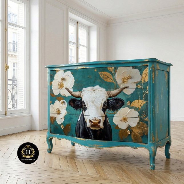 Papel De Seda Vaca de las Tierras Altas Decoupage Rústico Boho C (Subido por el creador)