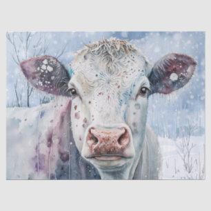 Papel De Seda Vaca en nieve