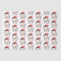 Vaca feliz en un Gorra rojo lindo