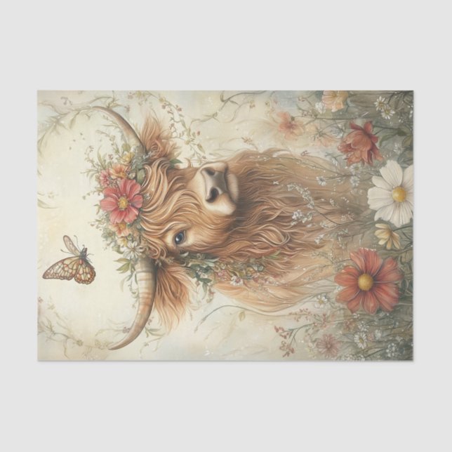 Papel De Seda Vaca Highland (Anverso)