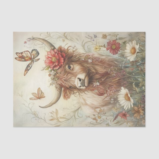 Papel De Seda Vaca Highland (Anverso)