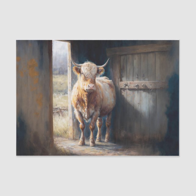 Papel De Seda Vaca Highland (Anverso)