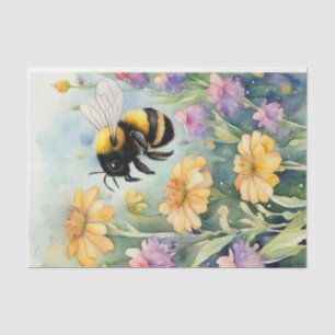 Papel De Seda Vaca lechera acuarela con descomposición de flores