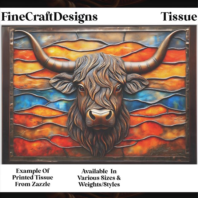Papel De Seda Vaca Rústica de las Tierras Altas, Vitral EH1 Deco (Subido por el creador)