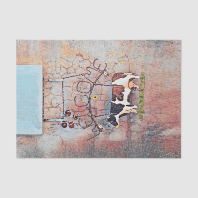 Papel De Seda Vaca Rústica País Rústico Provincia Occidental (Anverso)