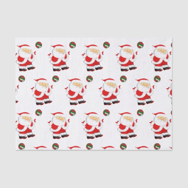 Papel De Seda Vacaciones de Navidades de voleibol (Anverso)