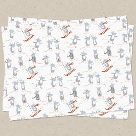 Papel De Seda Vacaciones de ratones de invierno