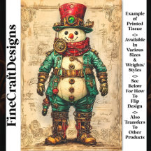 Vacaciones de Snowman Steampunk Vibe BL2 Decoupage