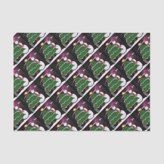 Papel De Seda Vacaciones de sorpresa para los navidades Snowman (Anverso)