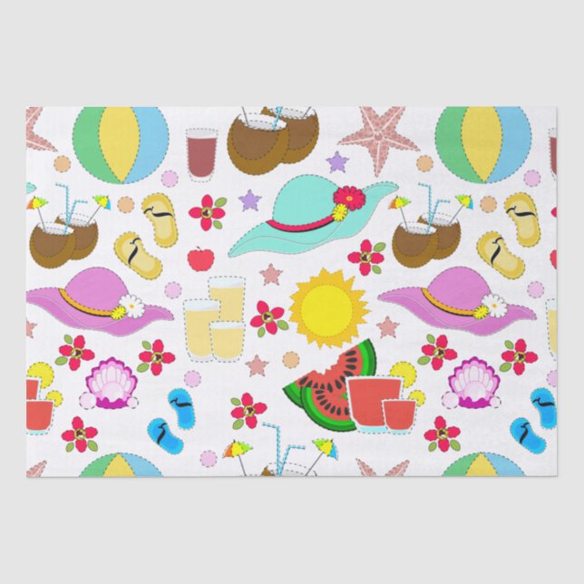 Papel De Seda Vacaciones de verano (Anverso)