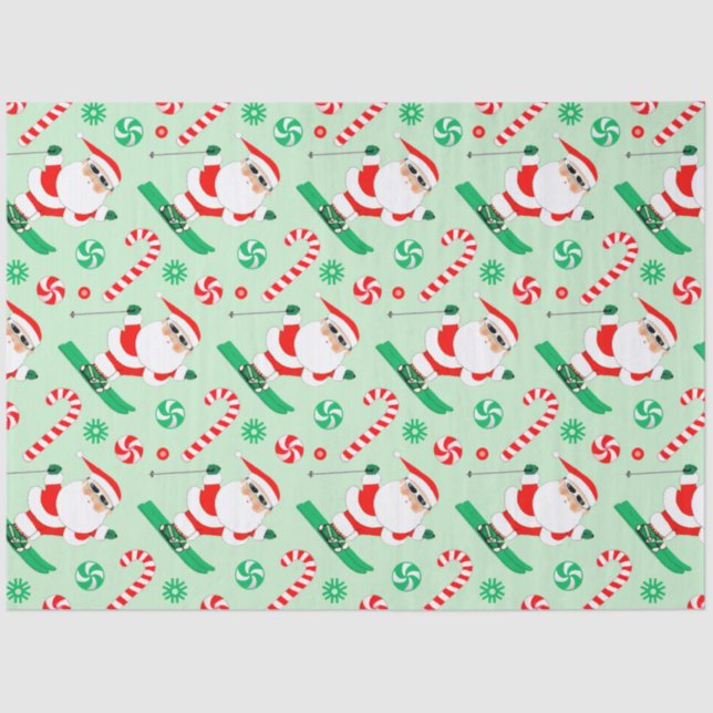 Papel De Seda Vacaciones para Navidades de esquí (Anverso)