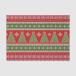 Papel De Seda Vacaciones verdes rojas navidades moderno