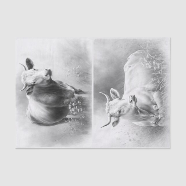 Papel De Seda Vacas de granja (Anverso)