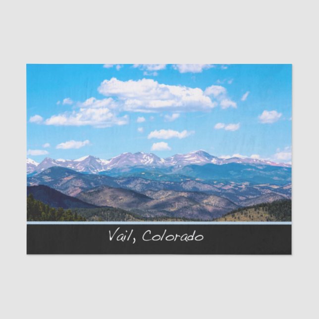 Papel De Seda Vail, Montañas Colorado (Anverso)