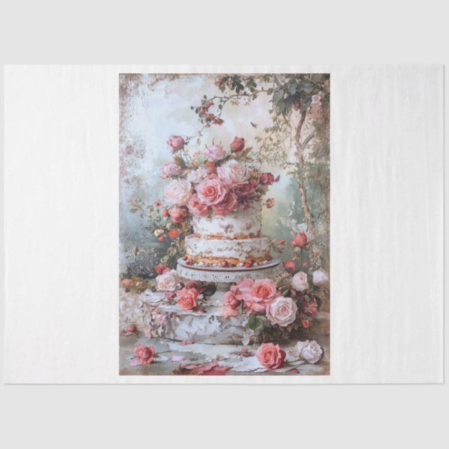 Papel De Seda Valentine Cake (Anverso)