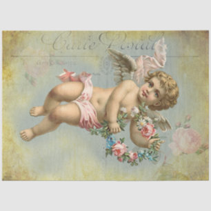 Papel De Seda Valentine Cherub, inspirado en francés