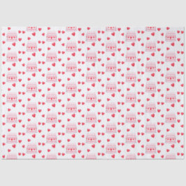 Papel De Seda Valentine's Day Birthday Cake Pattern