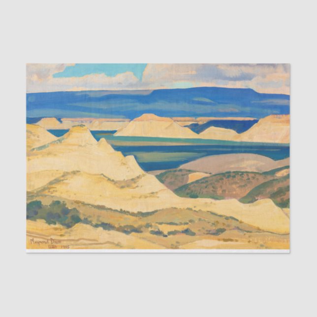 Papel De Seda Valle de Boulder por Maynard Dixon (Anverso)