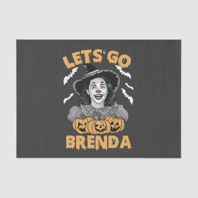 Papel De Seda Vamos Brenda Spooky Halloween Kamala Harris (Anverso)