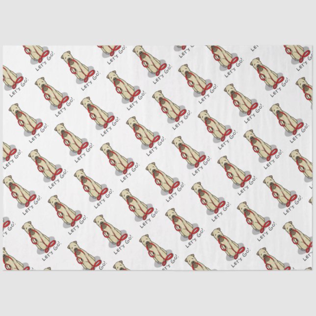 Papel De Seda ¡Vamos! Walk Wheaten Terrier Dog (trigo 1b2) (Anverso)