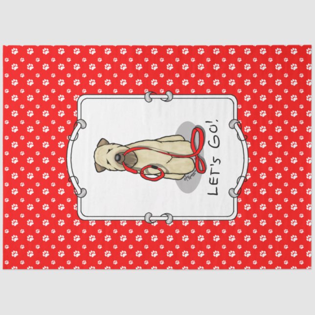 Papel De Seda ¡Vamos! Walk Wheaten Terrier Dog (trigo 1b2) (Anverso)