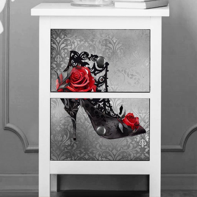 Papel De Seda Vampy Vogue Grunge | Rosas de Stiletto Lace Bootie (Subido por el creador)