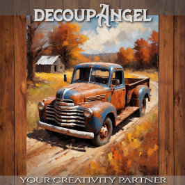 Papel De Seda Van al final del trabajo - Decoupage -