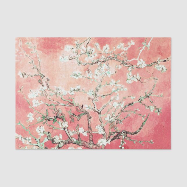 Papel De Seda Van Gogh Almond Blossoms Peach (Anverso)