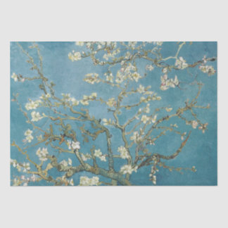 Papel De Seda Van Gogh Almond Flores Turquoise