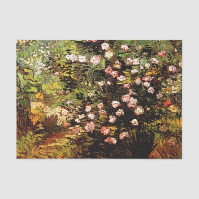 Papel De Seda Van Gogh - El floreciente Rosa Bush (Anverso)