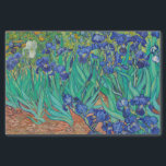 Papel De Seda Van Gogh Irises. Impresionismo floral vintage azul<br><div class="desc">Van Gogh papel tisular "irlandés". El arte del impresionismo floral azul.</div>