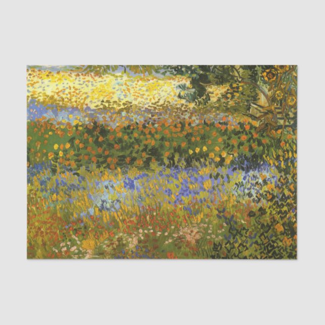 Papel De Seda Van Gogh - Jardín de flores (Anverso)