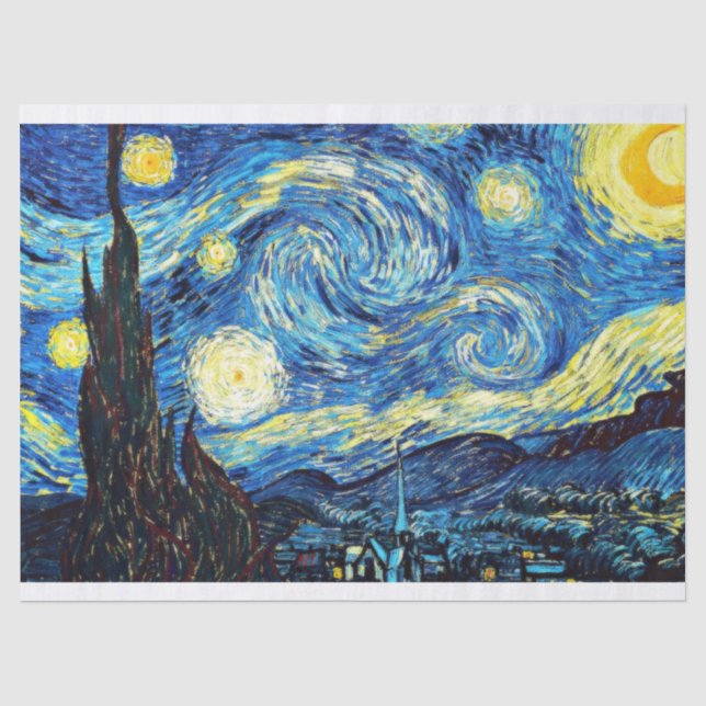 Papel De Seda Van Gogh - Noche estrellada (Anverso)
