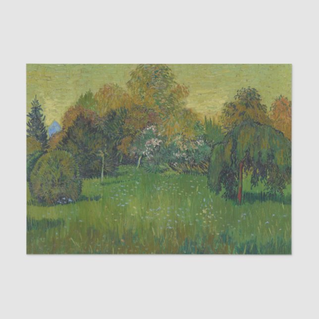 Papel De Seda Van Gogh Poets Garden Pintura (Anverso)