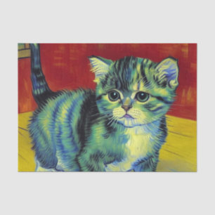 Papel De Seda Van Gogh Tabby Cat