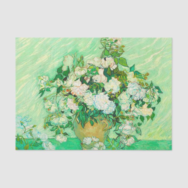 Papel De Seda Van Gogh White Roses (Anverso)