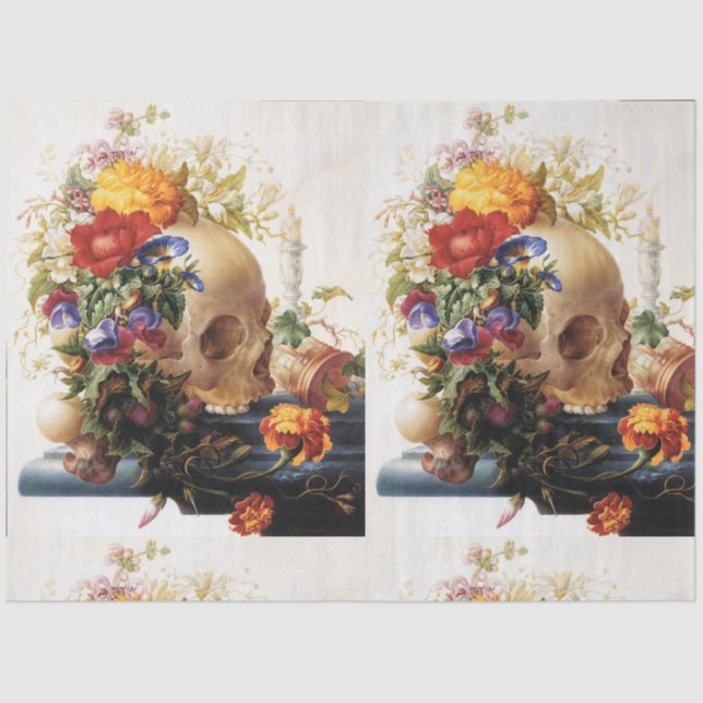 Papel De Seda Vanitas - El cráneo (Anverso)