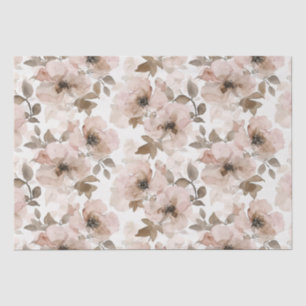 Papel De Seda Vaqueira Floral del Suroeste Rosa Marrón