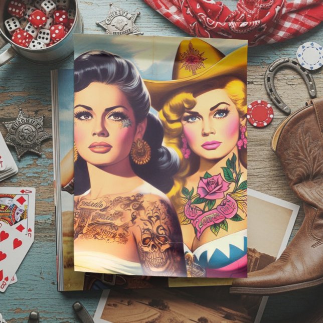 Papel De Seda Vaqueras Tatuadas Vintage (Subido por el creador)