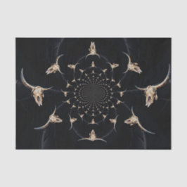 Papel De Seda Vaquero de cráneo de toro Resumen de la cosecha de