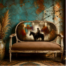 Papel De Seda Vaquero Malhumorado Decoupage