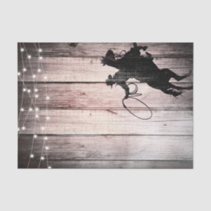 Papel De Seda Vaquero rústico granero de madera país fiesta salv