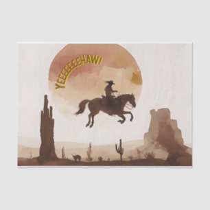Papel De Seda Vaquero volador acuarela