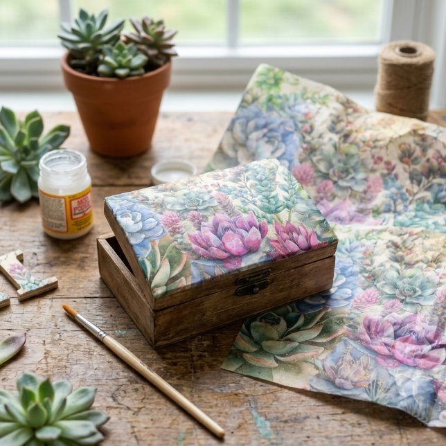 Papel De Seda Variety Of Succulents  (Subido por el creador)