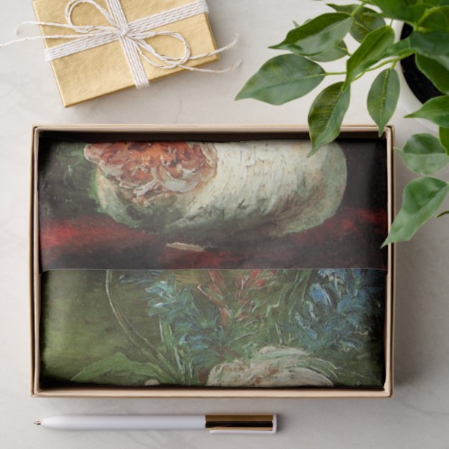 Papel De Seda Vase con peonies de Vincent van Gogh (Regalo )