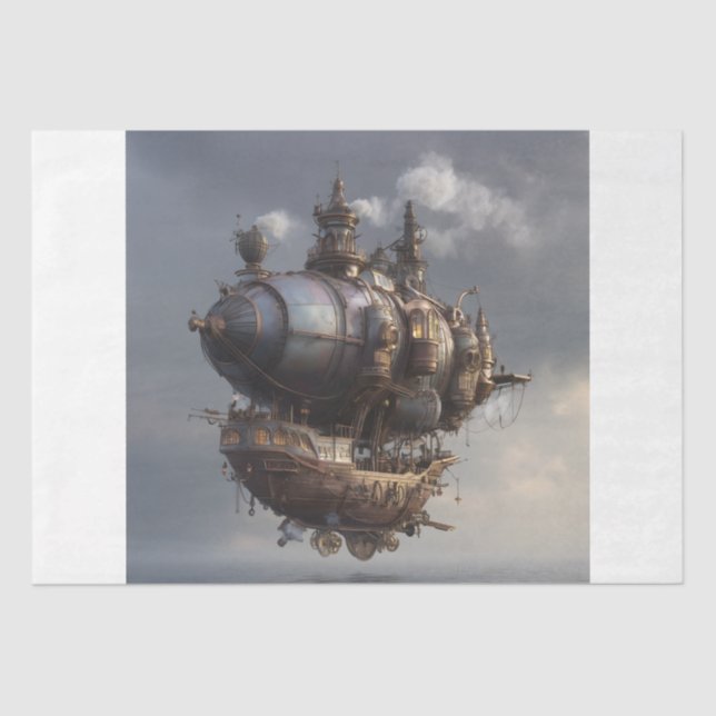 Papel De Seda Vaso Steampunk (Anverso)