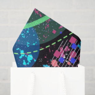 Papel De Seda Vecindario galáctico: arte abstracto