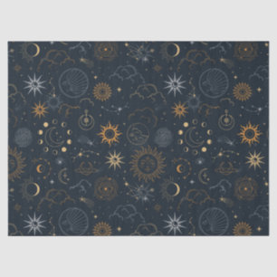 Papel De Seda Vector Magic Con Constellations Sun Moon Magic