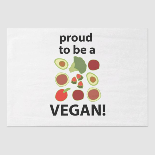 Papel De Seda Vegan Orgulloso De Ser Vegan (Anverso)