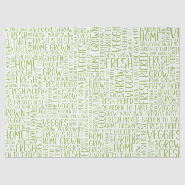 Papel De Seda Vegetales de jardinera aman el jardín (Anverso)